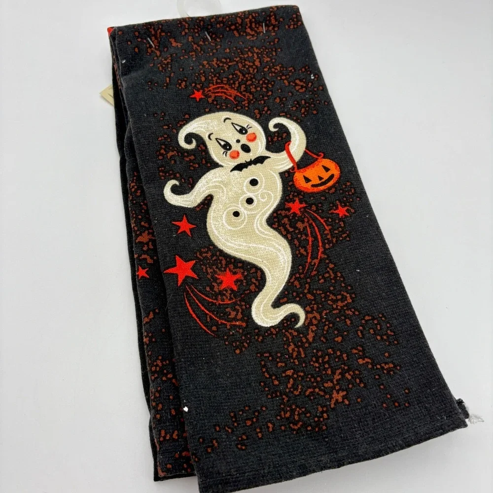 Johanna Parker Halloween Kitchen Towels Set Ghost‎ Stars Black 18